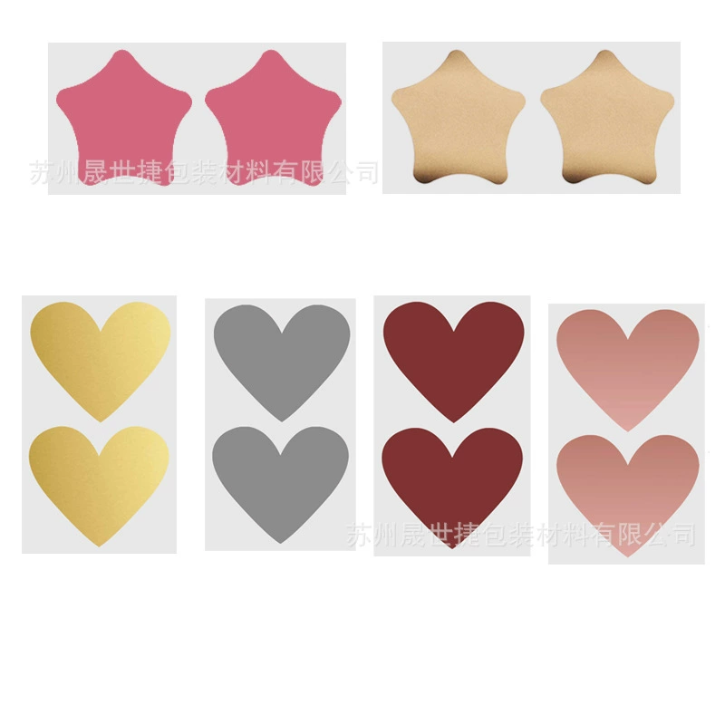 Скретч-пленка золотое покрытие скретч-карты DIY открытки сюрприз соскоб-покрытие наклейки 60x70mm в форме сердца