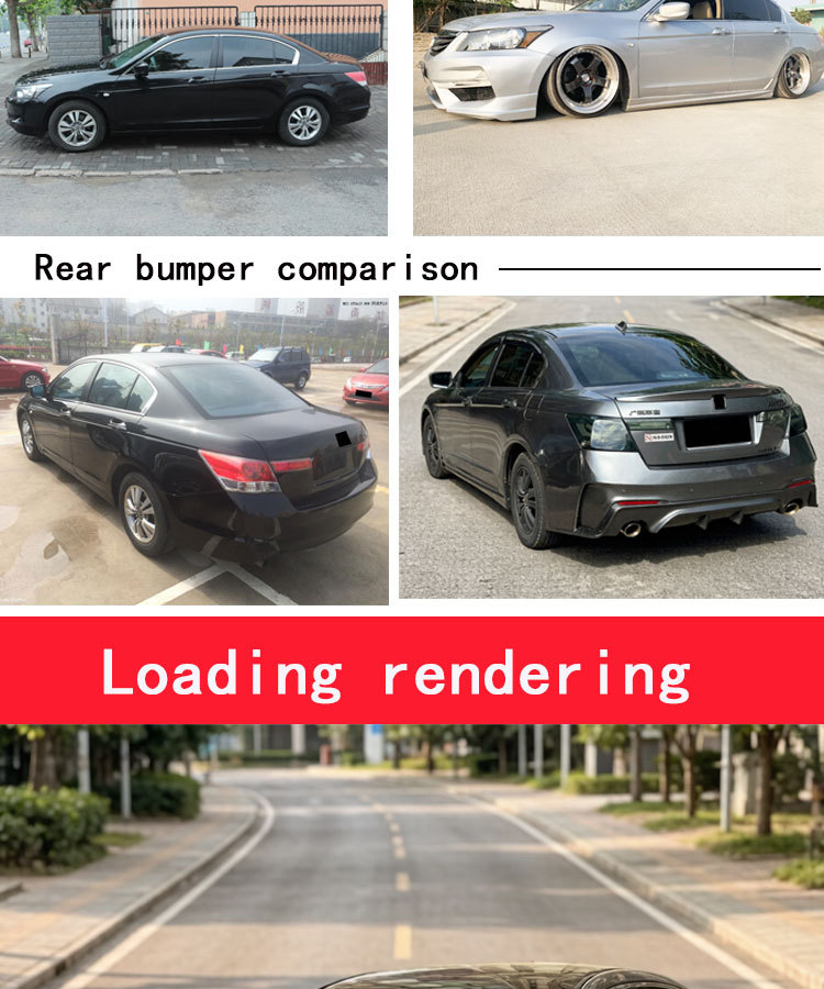 Suitable for Honda Eighth-Generation Accord Modified Wide-Body Kit Front Grille, Glossy Black Grille Logo, American Version, Thai Version