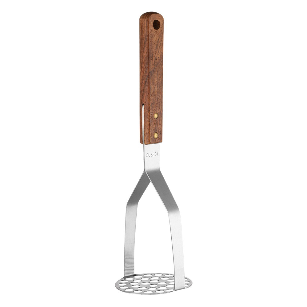 Mango de madera de estilo japonés puré de patatas artefacto manual bebé suplemento alimenticio caballo campana campanilla calabaza machacadora herramienta
