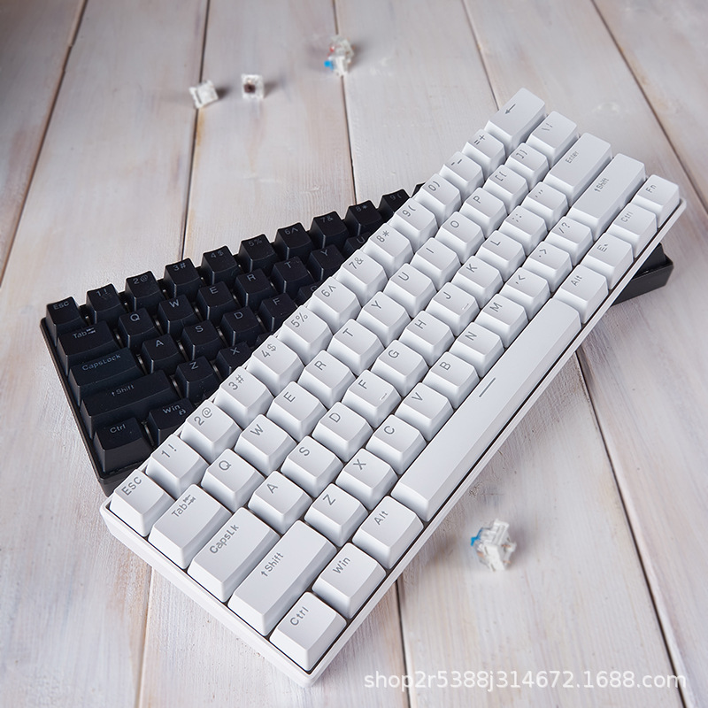 実体工場在庫卸売 61/68キー バックライト付き 有線 メカニカルキーボード 青軸/赤軸 跨境 Amazon|undefined