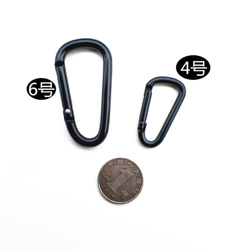 【スポット】4、5、6、7、8号全黒色電気泳動D型アルミニウム合金登山ボタン全黒葫芦ボタン|undefined