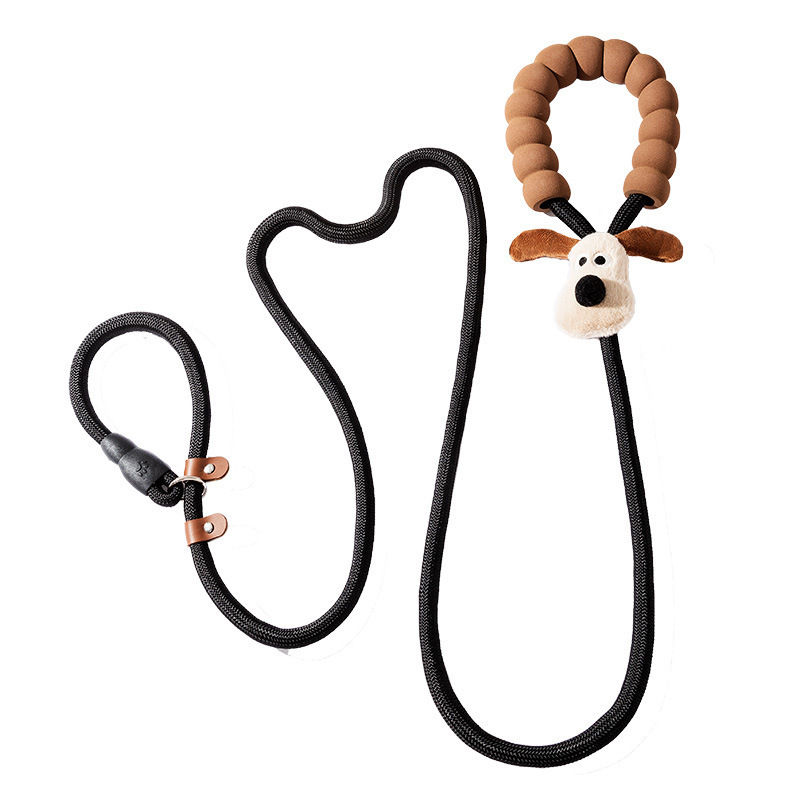 Cuerdas de tracción para mascotas dibujos animados dibujos animados p cuerda atmósfera de otoño y invierno Maillard cabello dorado para caminar cuerda de perro