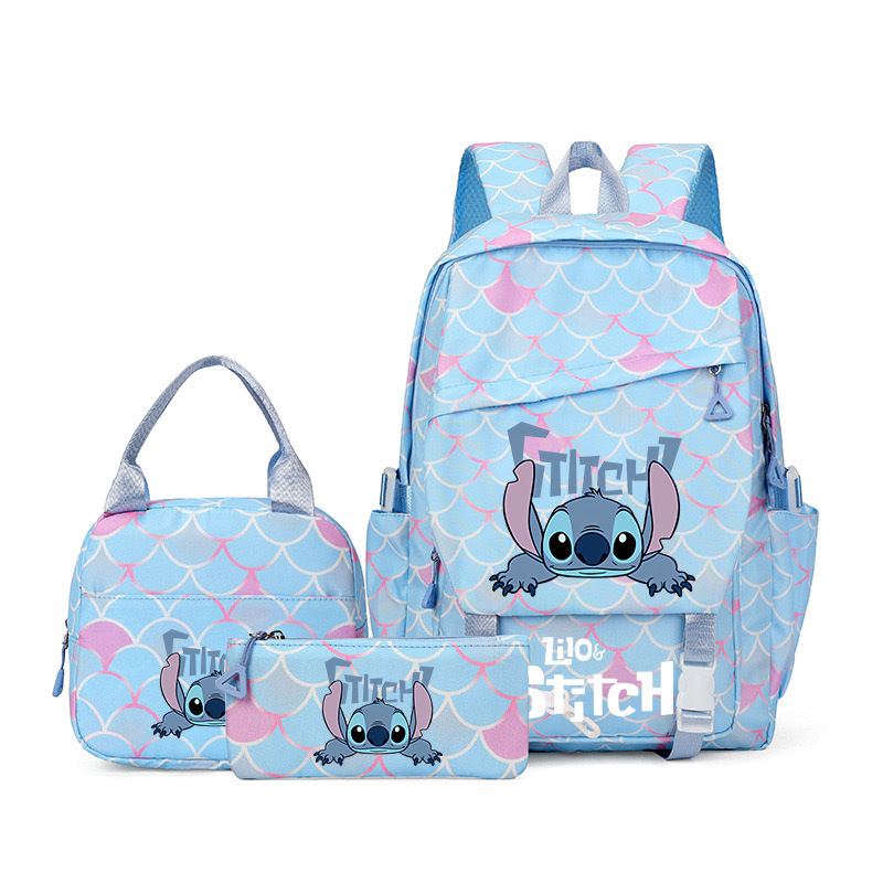 In-Stock Stitch Student Backpack Set, Large Capacity Double Shoulder Backpack, Lunch Bag, Pencil Case Wholesale, DIY According to Your Design In-Stock Stitch Student Backpack Set, Large Capacity Double Shoulder Backpack, Lunch Bag, Pencil Case Wholesale, DIY According to Your Design