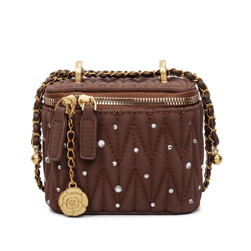 Bagos de caja transfronterizos de alto nivel de fragancia para mujeres 2025 nuevo estilo transfronterizo de cadena de diamante de alta moda bolso de hombro