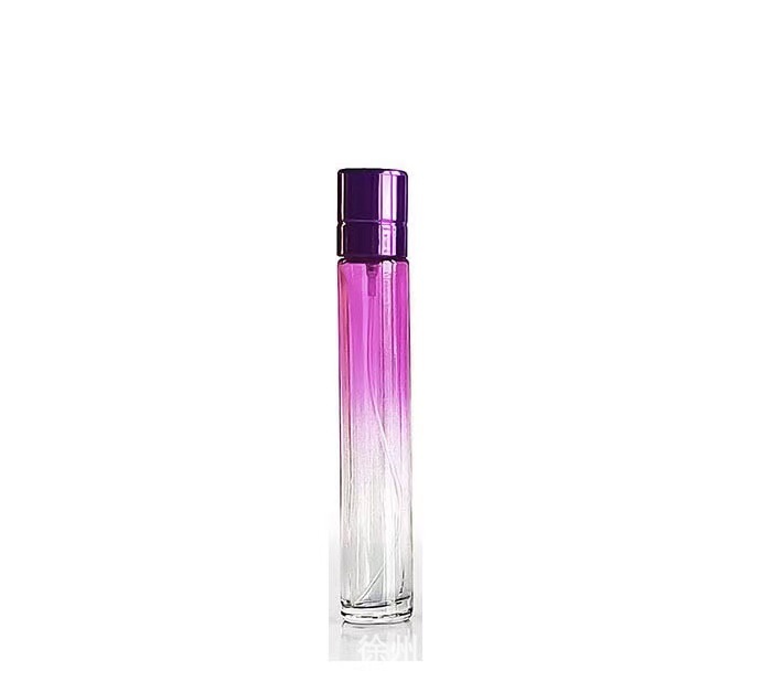 Botella de perfume 30ml botella de vidrio cilíndrica spray de color transparente muestra de viaje portátil botella de paquete personalizada