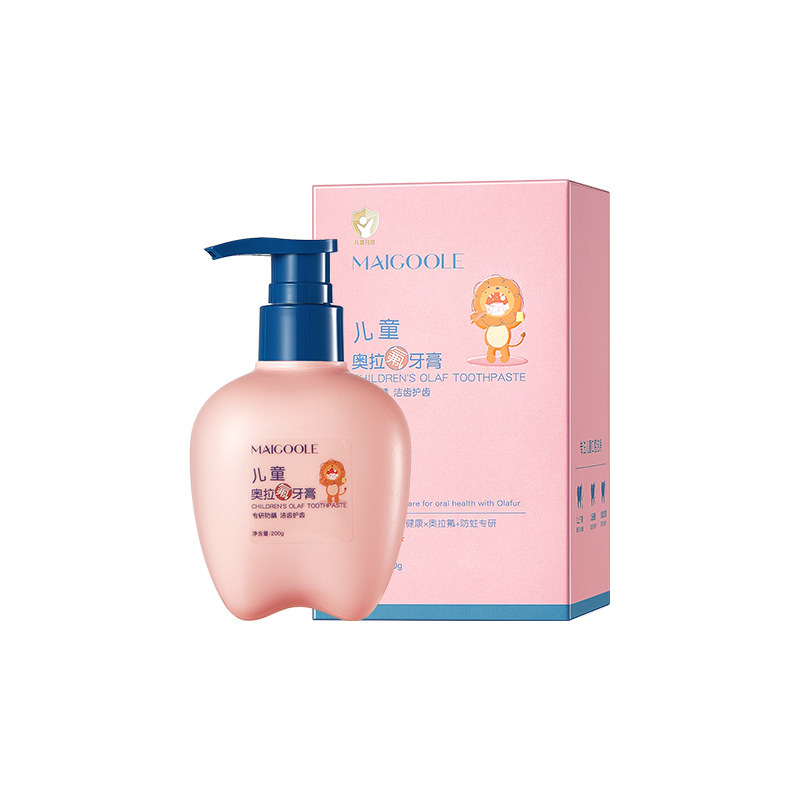 Douyin の人気の Rose Madeline 子供用 Oraflu 牙磨き粉ディープ クレンジング防虫固形歯ベビー特別な低フッ化物歯磨き粉|undefined