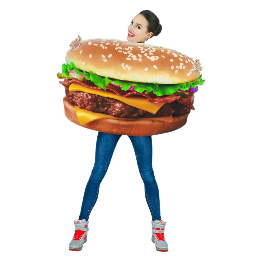 Adultos papas fritas rendimiento apoyos disfraz de Halloween mascarada Cosplay papas fritas traje de rol