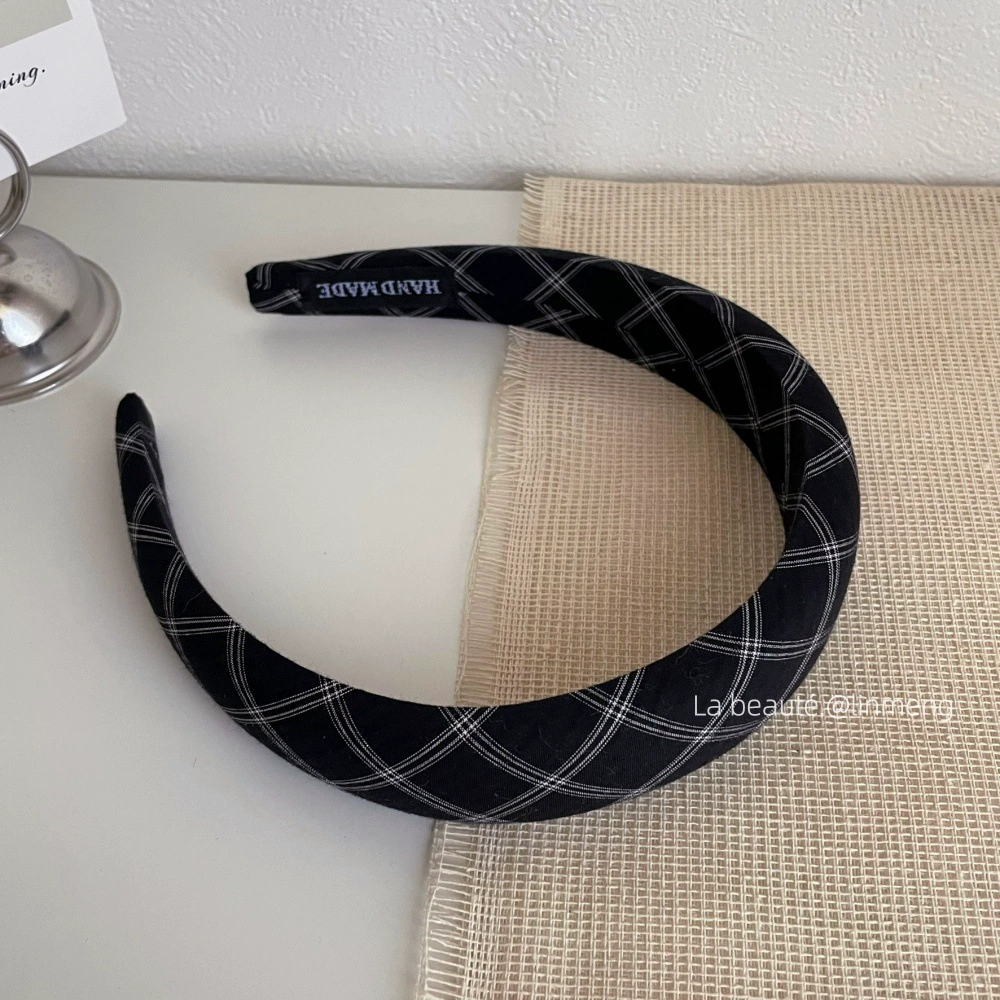 Ободок (стиль Chanel) — черная лента и широкий палитра цветов, элегантный корейский дизайн