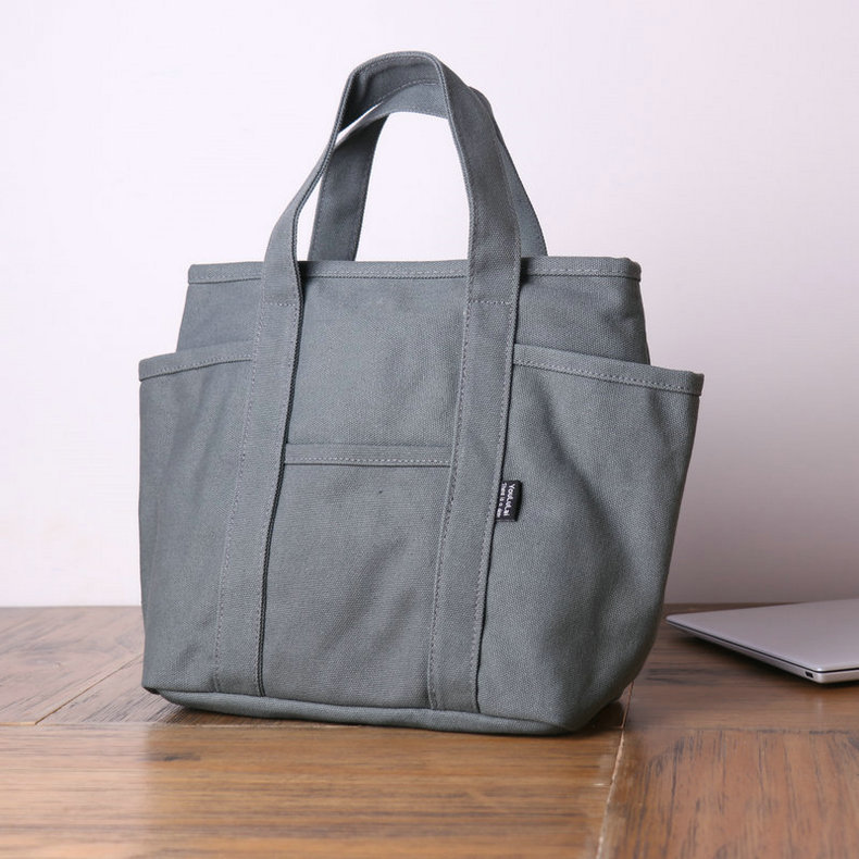 2023 lonchera bolsa de lona bolsa de asas japonesa y coreana para mujer bolsa de tela portátil de moda para mujer bolsa de tela bolsa de mujer de gran capacidad