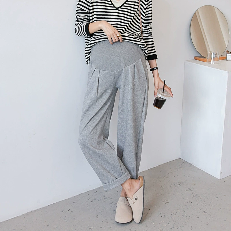Брюки для беременных Весенне-осенняя одежда Повседневные Брюки для беременных Свободные штаны для папы Спортивные штаны Простая Мода для беременных