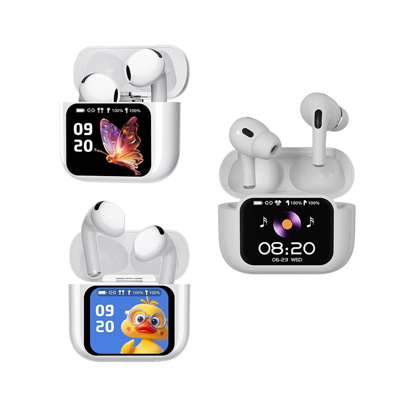 AI翻訳機能付きBluetoothイヤホン、多言語対応、フルカラー画面、ノイズキャンセリング、リアルタイム通訳、インイヤー型翻訳イヤホン、越境対応|undefined