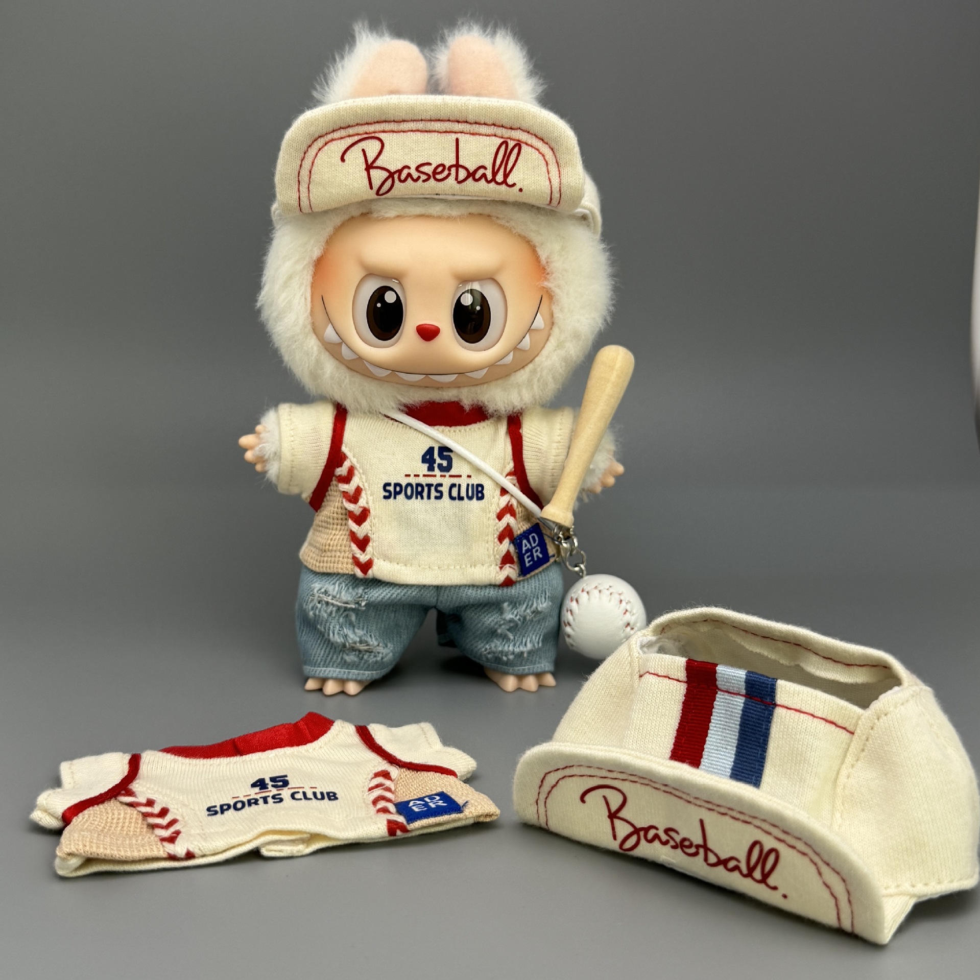 [Clothes Only] Third Generation Baby Clothes Baseball Suit Coke Baby Clothes Accessories 17cm Stuffed Doll Fashion Dress up