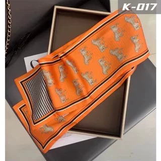 长条小丝巾女春秋百搭细窄领巾搭配衬衫洋气时尚发带新款装饰丝巾