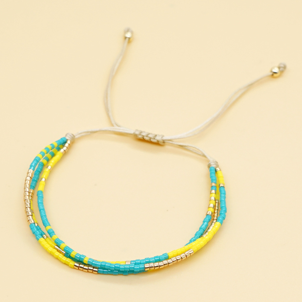 Bohemian Color Block Glass Wholesale Bracelets display picture 5