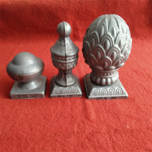 铁艺护栏立柱配件方柱头莲花柱帽栏杆盖帽道路护栏配件元宝柱帽