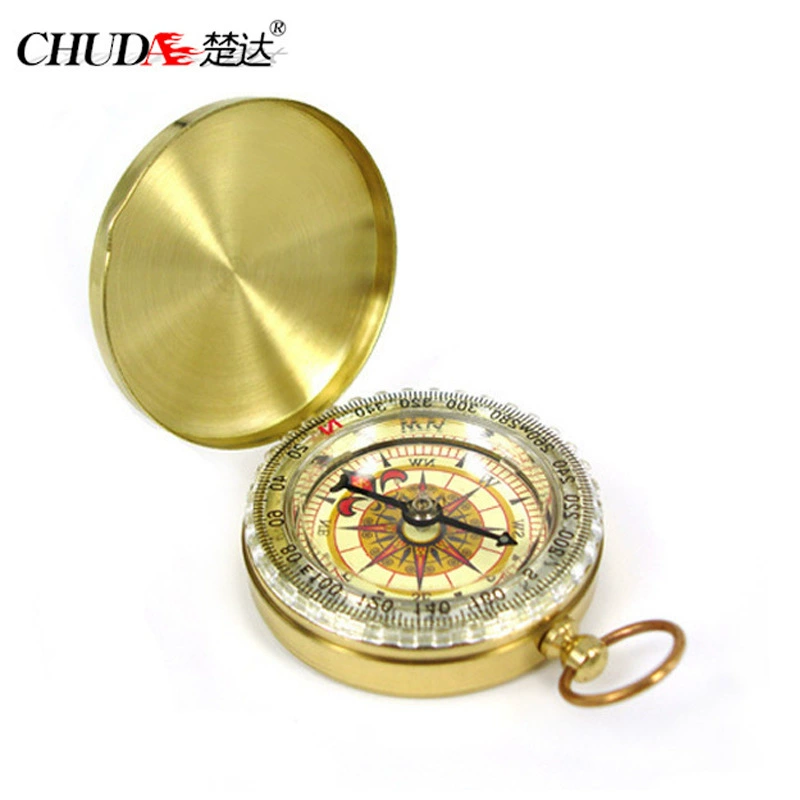 Truda провод прекрасный медный компас G50 карманные часы компас с подсветкой небольшой Подарочный логотип