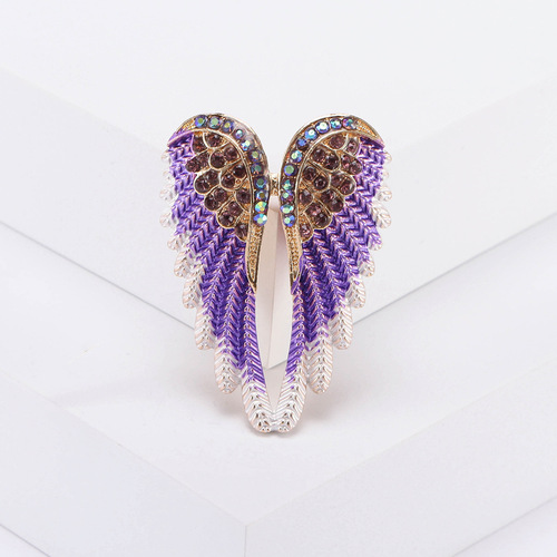 European and American creative new diamond angel wings brooch corsage multi-color trendy fashion clothing accessories pin wholesale