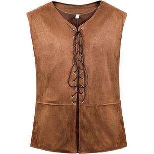 2025 Amazon Medieval Renaissance Pirate Gothic Steampunk Vest Lace-Up Vest