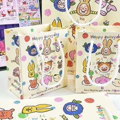 楽しい毎日小動物ギフトバッグins収納袋紙高颜値手提げ袋プレゼント手に持って厚い