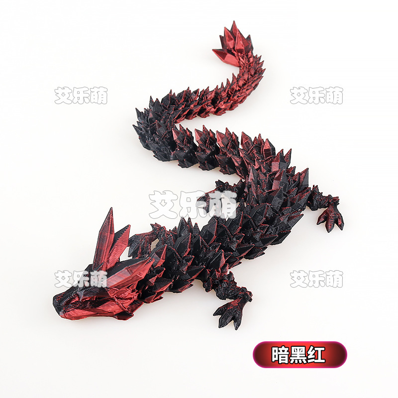 国境を越えた人気の3Dプリント中国クリスタルドラゴン神龍工芸品装飾品ギフトインターネット有名人クリエイティブ手作りおもちゃ|undefined
