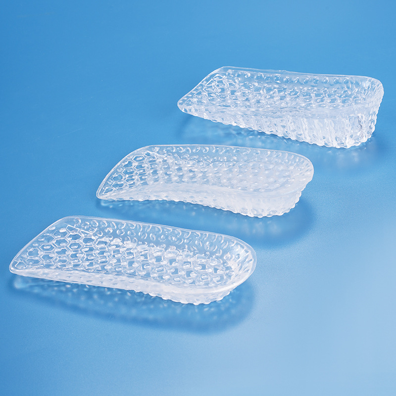 Women's invisible 7-inch heel pads, soft silicone insoles for comfortable and non-fatiguing wear, suitable for ladies' martens boots, men's half-pads.