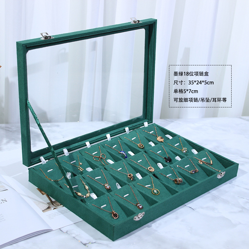 진한 녹색-18 목걸이 상자