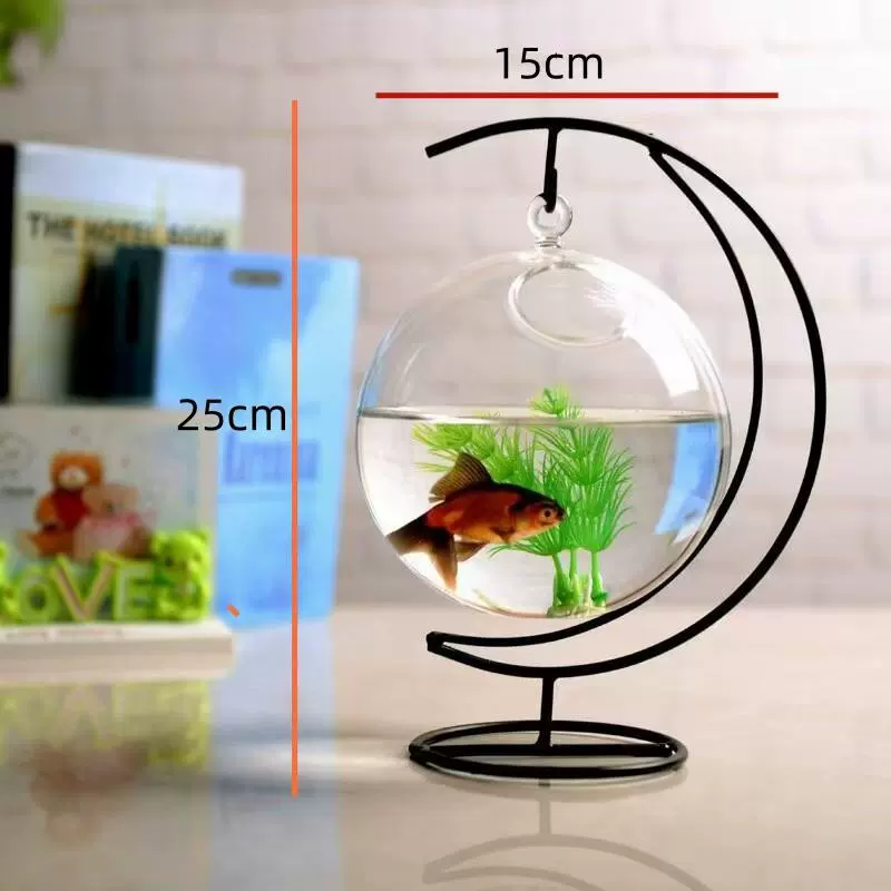 微景观斗鱼水族瓶玻璃鱼缸时尚创意摆件家装饰品小礼品批发