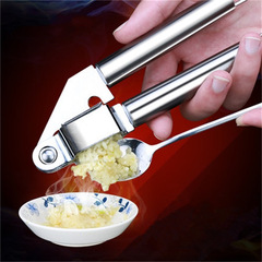 Stainless steel garlic press manual garlic mashing artifact kitchen multi-functional household garlic squeezing tool