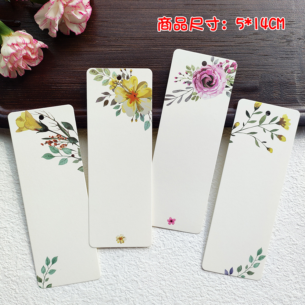 40 marcadores de estilo chino creativos tarjetas colgantes pequeñas flores y pájaros festivales retro deseos regalos de deseos tarjetas pequeñas