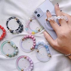 天然瑪瑙Magsafe手機磁吸掛鏈 適用iPhone手機支架通用指環鏈條