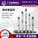 广东凌霄T系列小型家用不锈钢深井泵地下井水泵高扬程深水泵220V