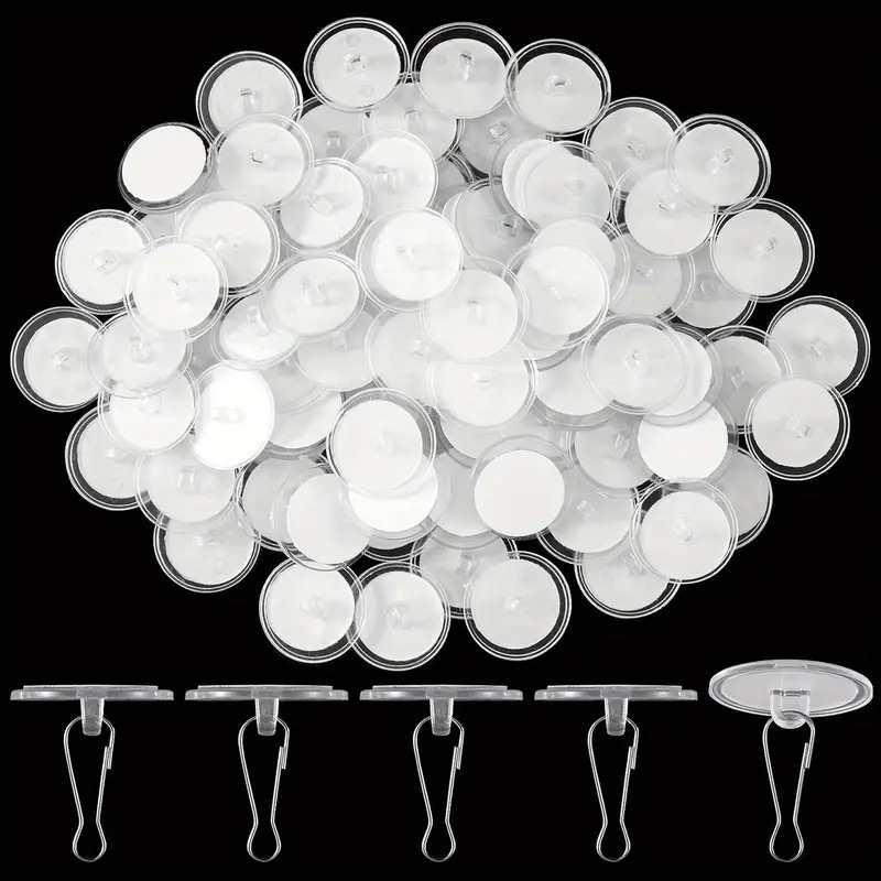 2+100Pcs Cross-Border Spot Delivery Free Labeling Mini Transparent Hook Strong Self-Adhesive Traceless Hanging Hook 2+100Pcs Cross-Border Spot Delivery Free Labeling Mini Transparent Hook Strong Self-Adhesive Traceless Hanging Hook