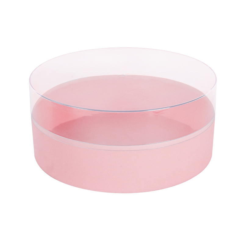 Caja de Regalo Transparente Redonda de Alta Gama, Famosa en Internet, para Frutas, Caja de Regalo de Acrílico Transparente, Caja de Flores y Frutas para el Día de San Valentín Chino