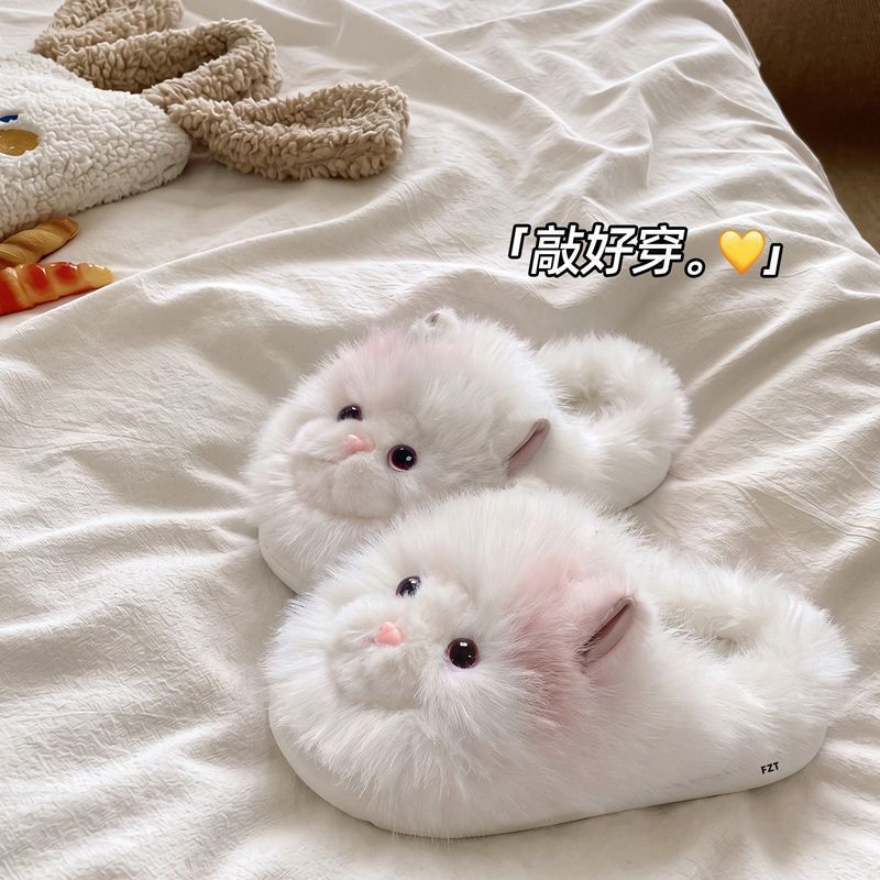 Soft and cute kitten-themed cotton slippers for women, model 226, suitable for autumn and winter, featuring a cartoon design, non-slip soles, and fleece lining for warmth, perfect for indoor and outdoor wear Soft and cute kitten-themed cotton slippers for women, model 226, suitable for autumn and winter, featuring a cartoon design, non-slip soles, and fleece lining for warmth, perfect for indoor and outdoor wear