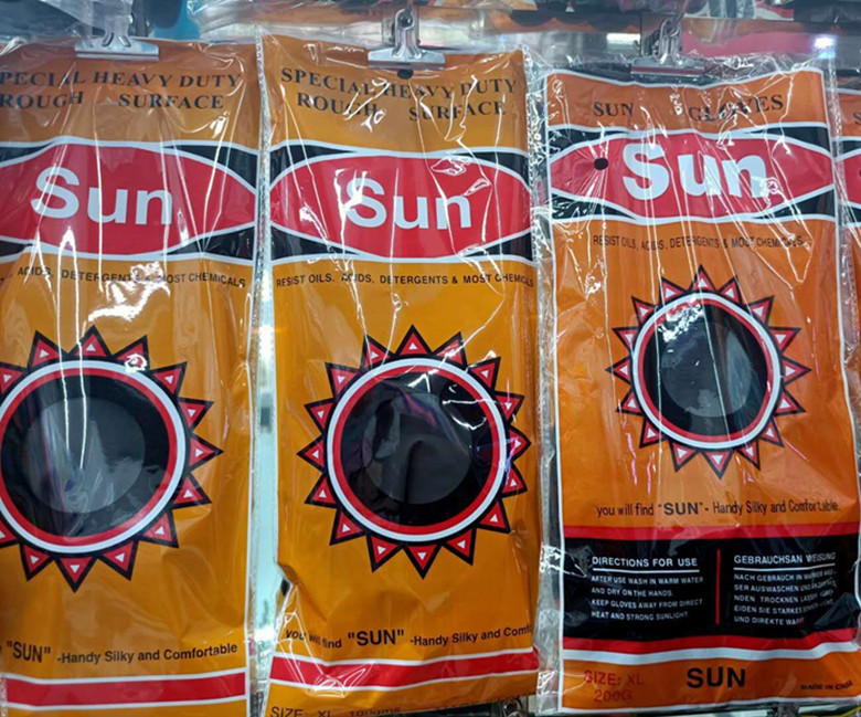 Negro industrial carne tendón guantes de látex Protección Laboral hogar industrial cocina Limpieza de goma engrosada impermeable durable