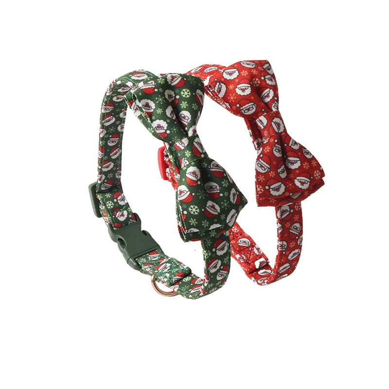 Новые товары для животных Arminger Праздничные снежинки Санта-Клаус красный зеленый лук собачий ошейник