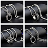 Chain stainless steel, ring, necklace, pendant hip-hop style suitable for men and women, lightening hair dye, set, European style
