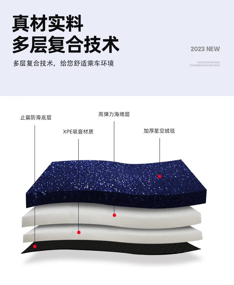 Suitable for Dengshi D9 star carpet star mat BYD business car modification accessories special supplies
