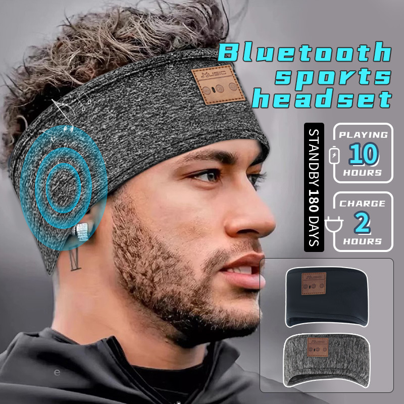 Factory In-Stock Amazon Bluetooth Sports Headband Sweat-Absorbing Hairband Music Sleep Headscarf Headphones Head-Mounted