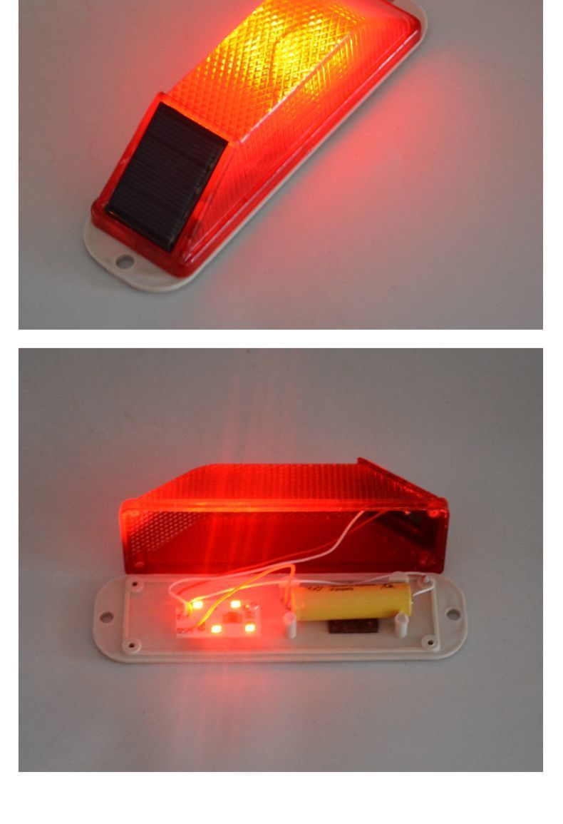 Solar-Powered Led Flashing Lights for Nighttime Road Corridors, Luminous Guardrails, Truck Anti-Collision Traffic Warning Lights