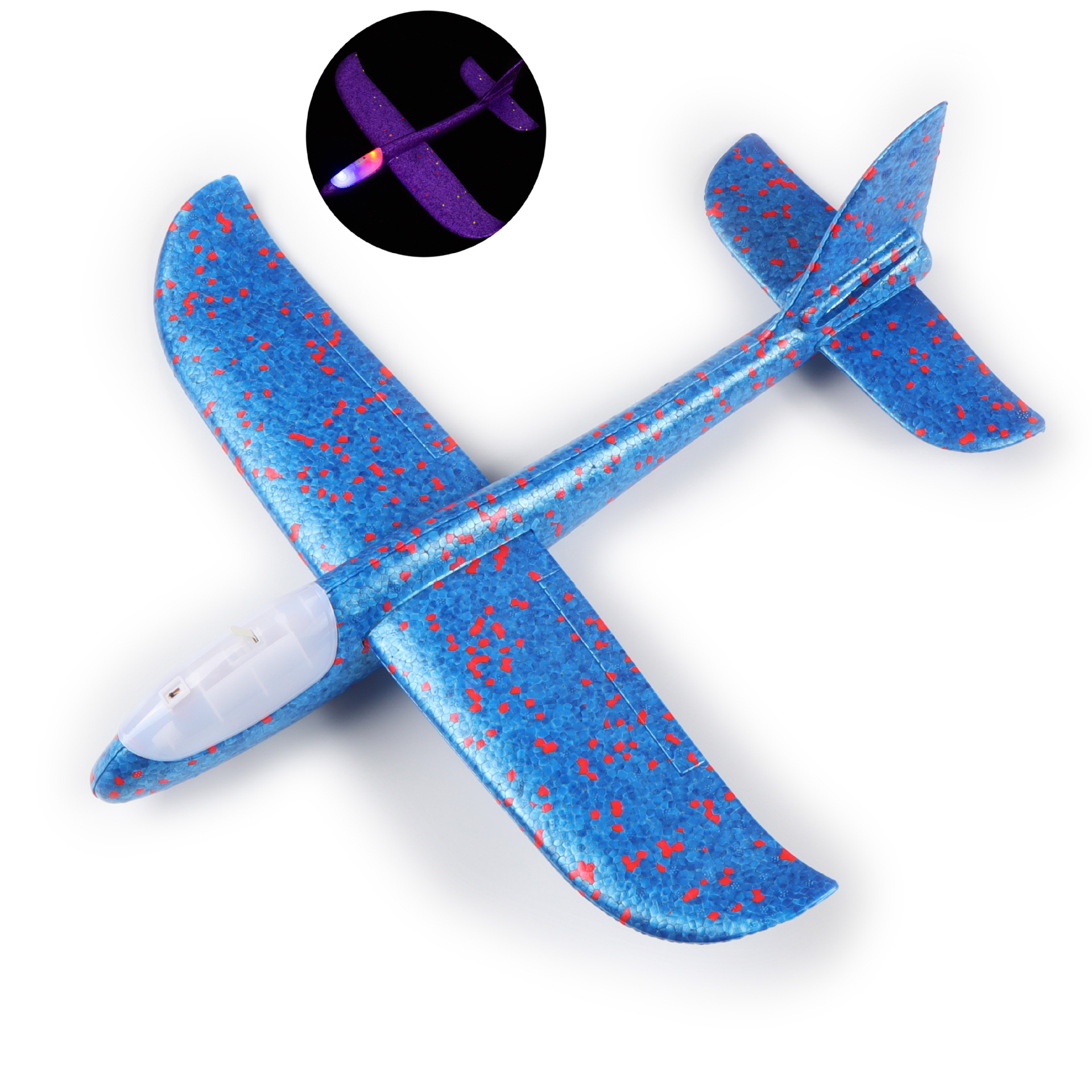 헤드라이트 48cm 손으로 던지는 항공기 (파란색)