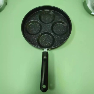 Household Fried Egg Pan Four-hole Non-stick Pan Multi-function Pan Kitchen Utensils Round Heart-shaped Small Frying Pan