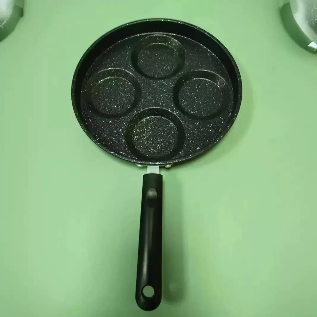 家用煎蛋锅四孔不粘锅多功能平底锅 厨房用具圆形心形小煎锅