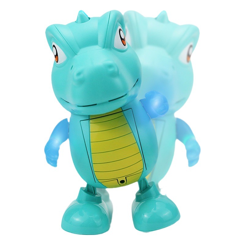 Juguetes eléctricos transfronterizos para niños coloridos música ligera bailando dinosaurio modelo de dibujos animados muñeca juguetes al por mayor