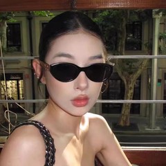 ヨーロッパとアメリカのキャットアイサングラス女性用 2025 新しいインターネットセレブハイエンドアウトドアサングラス抗 UV サングラス