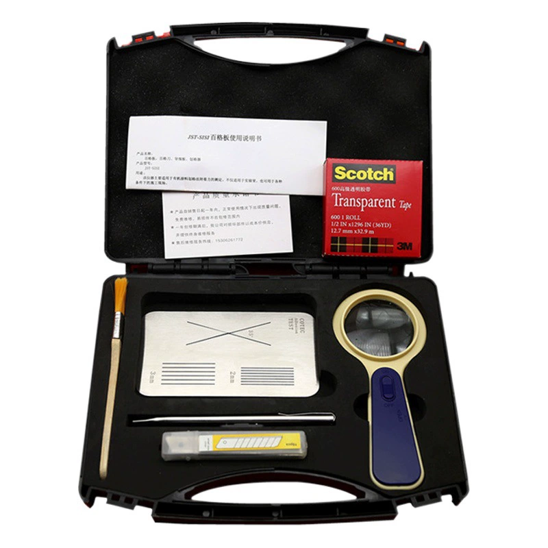 SISI 4-в-1 Направляющая режущая деталь для пластины со 100 сетками Нож со 100 сетками Испытательная пластина со 100 сетками Пластина для скрайбирования пленки для краски 1 мм Оптовая Продажа с завода