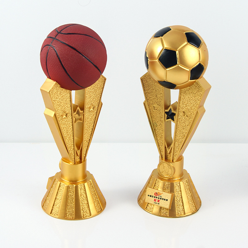 Trofeos de fútbol competición escolar Bota de Oro Trofeo de tirador MVP Resina Baloncesto Volleyball Creativo Trofeo Memorial