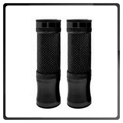 Motorcycle handlebar grips modified to universal throttle grips, colorful grips, aluminum alloy handlebar grips, direct supply from cross-border manufacturers (Motorcycle Handle Cover) - 22mm-black