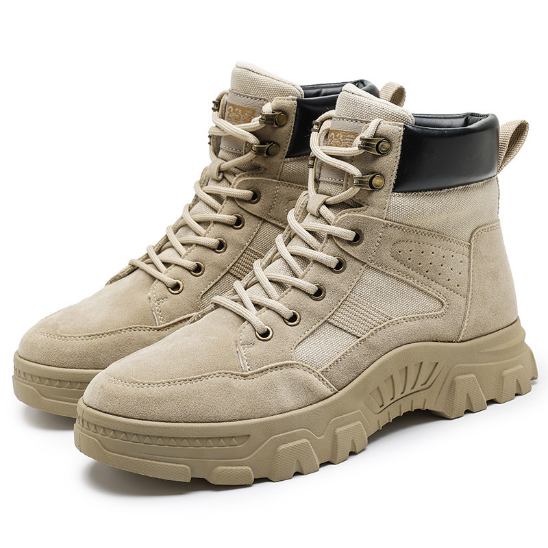 터프 맨 작업복 신발 남성 하이 탑 남성 신발 가을과 겨울 새로운 마틴 부츠 증가 캐주얼 가죽 부츠 높은 2021