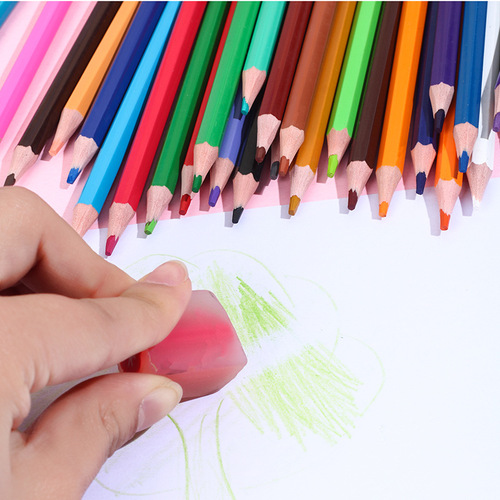 Erasable colored pencils 48 colors wood-free colored pencils for painting students with children's art graffiti hand-painted wholesale